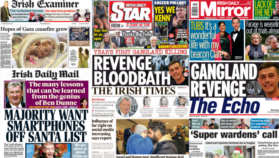 What The Papers Say: Monday's Front Pages