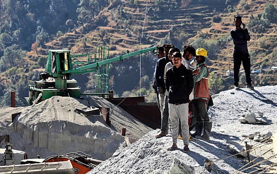 Digging To Rescue 41 Workers Trapped In Tunnel In India Hit By Mechanical Issue