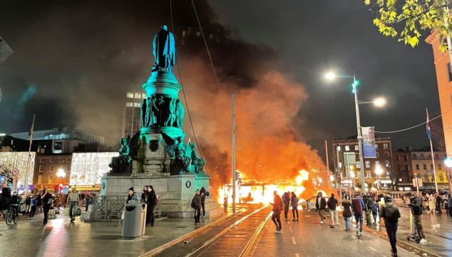 Dublin Riots: Bus And Luas Burnt, Shops Looted, As 400 Gardaí Face 'Lunatic Faction'
