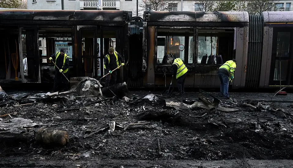 Dublin Riots Aftermath: Photos Show Trail Of Destruction As Clean-Up Under Way In Capital