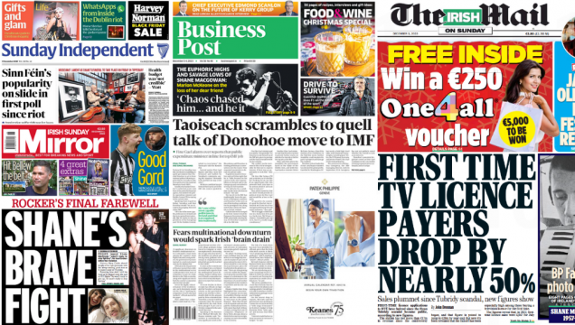 What The Papers Say: Sunday's Front Pages