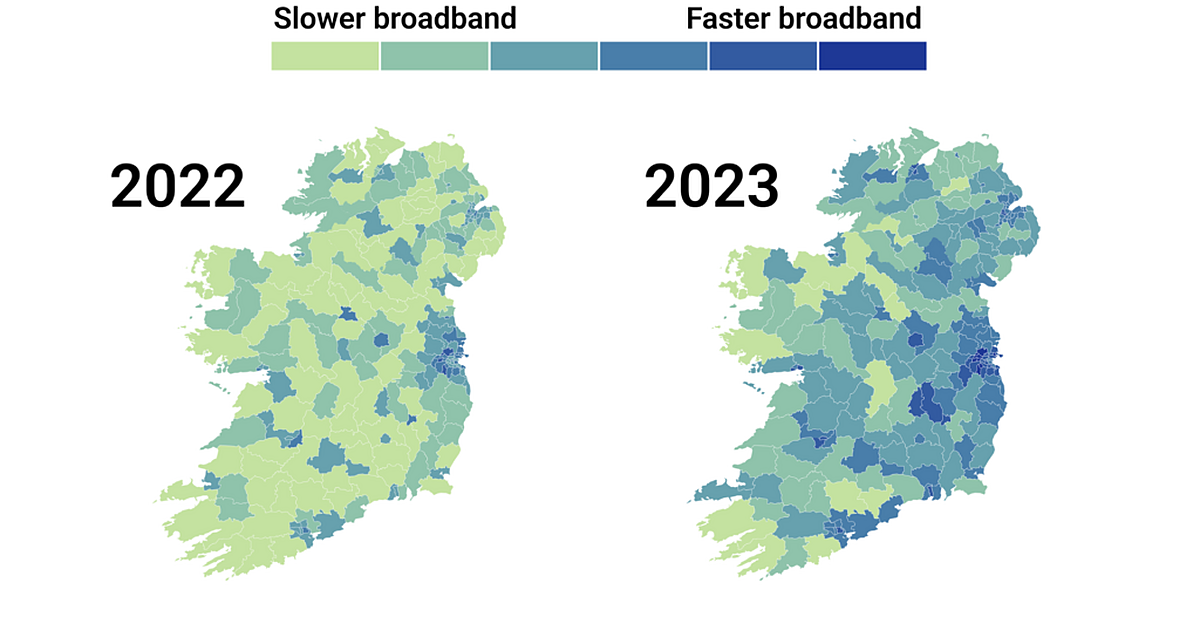 Broadband speed map reveals Ireland's digital divides