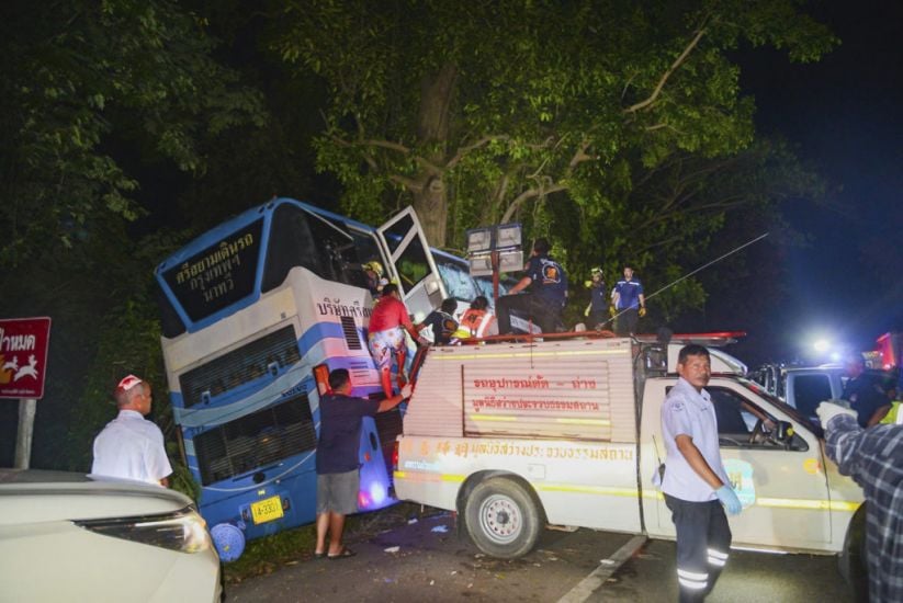 Fourteen Dead And More Than 30 Injured After Bus Crashes In Western Thailand