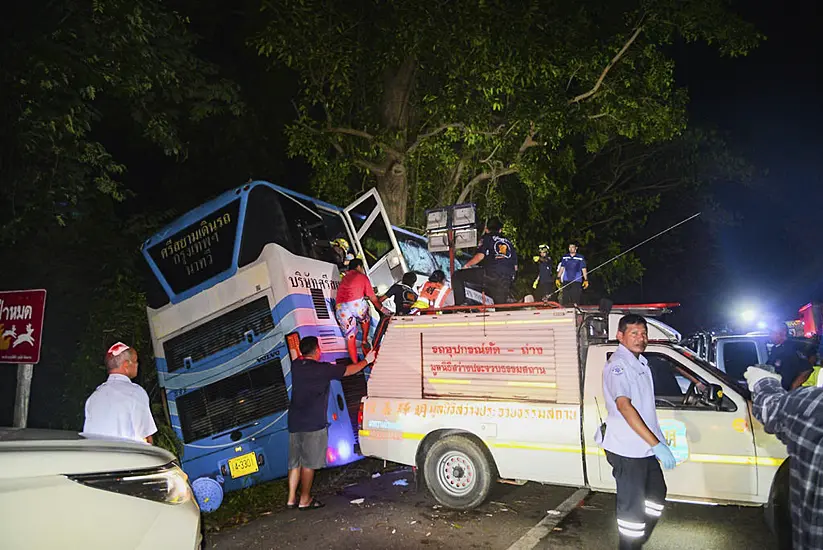 Fourteen Dead And More Than 30 Injured After Bus Crashes In Western Thailand