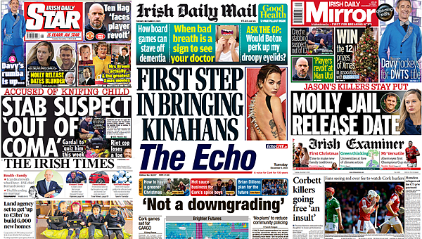 Carlow Nationalist — What the papers say: Tuesday's front pages - Vimarsana News