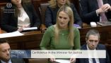 Minister For Justice Helen Mcentee Wins Confidence Vote