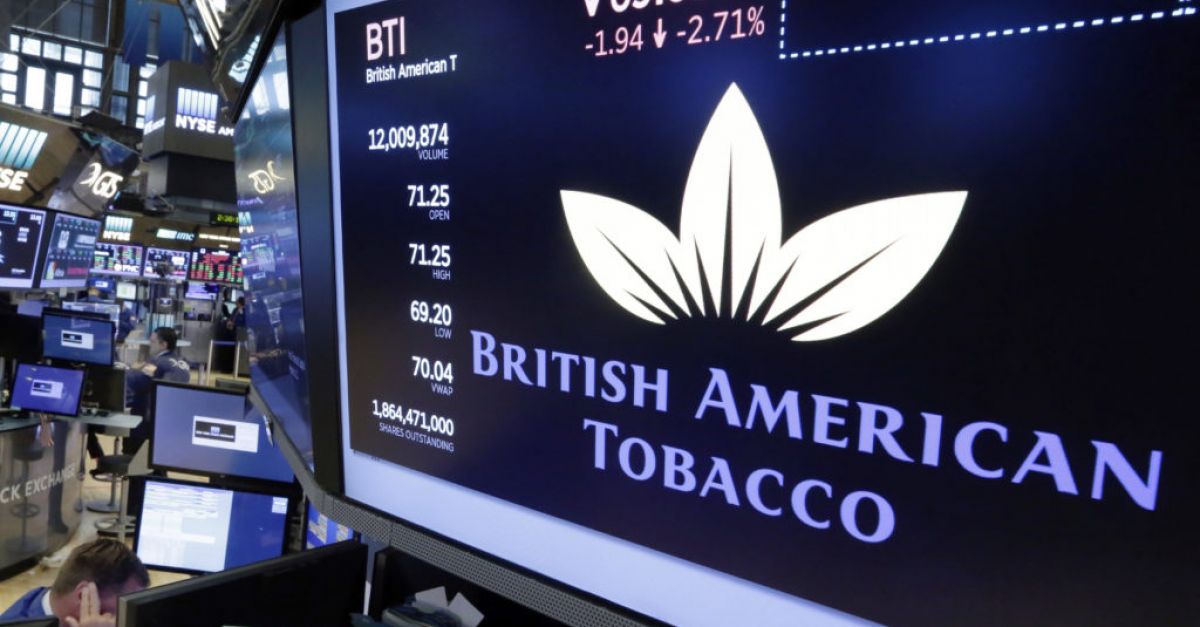 Акциите на British American Tobacco се сринаха в сряда след