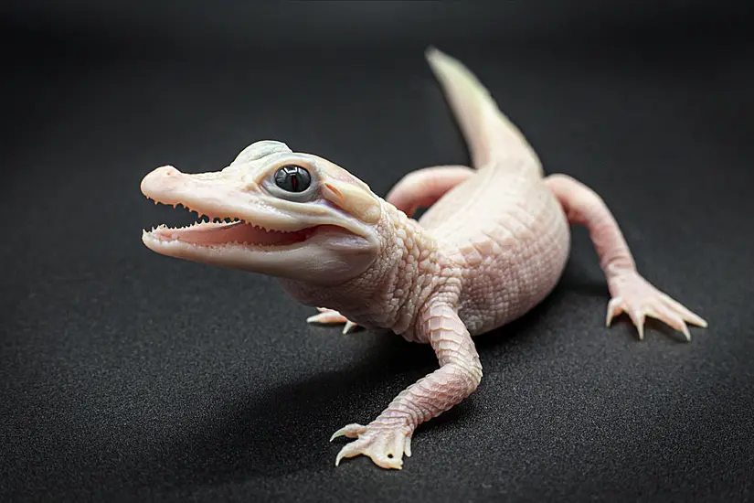 Extremely Rare White Alligator Born At Florida Reptile Park