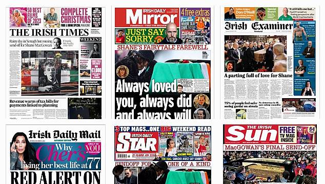 What The Papers Say: Saturday's Front Pages