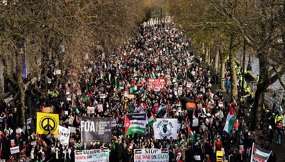 Thousands Join Protest In London Calling For Ceasefire Between Israel And Hamas