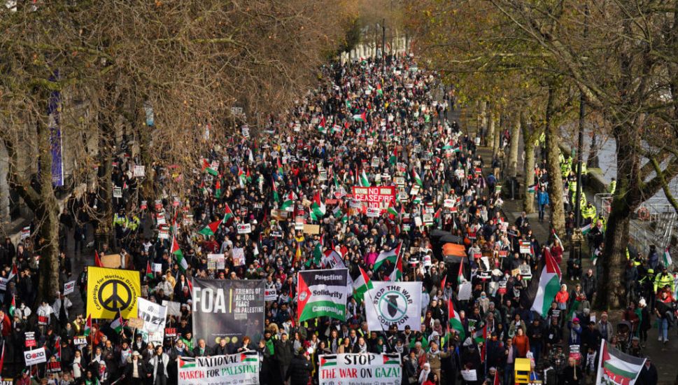 Thousands Join Protest In London Calling For Ceasefire Between Israel And Hamas