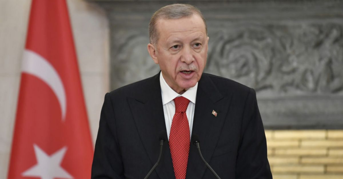 Турският президент Реджеп Тайип Ердоган използва реч за човешките права