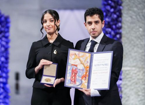Twins Accept Nobel Peace Prize On Behalf Of Mother Jailed In Iran