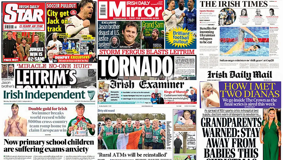 What The Papers Say: Monday's Front Pages