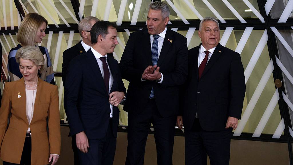 EU leaders at summit face challenge from Orban over promises to Ukraine