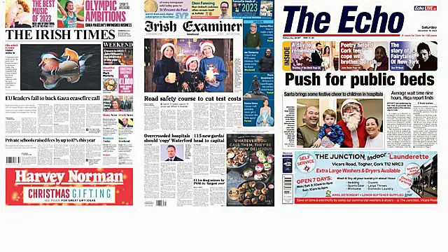 What The Papers Say: Saturday's Front Pages