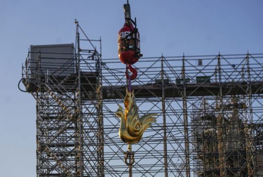Notre Dame Cathedral’s New Rooster Installed On Landmark’s Spire