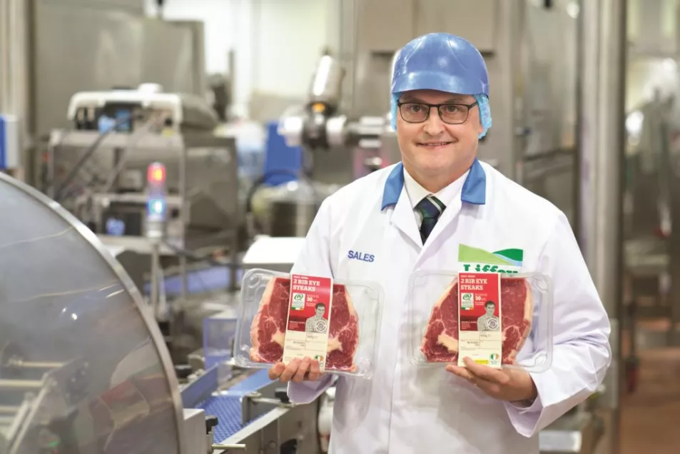 Ciaran Beire of Cavan-based Liffey Meats, which supplies choice Irish Angus cuts to Lidl