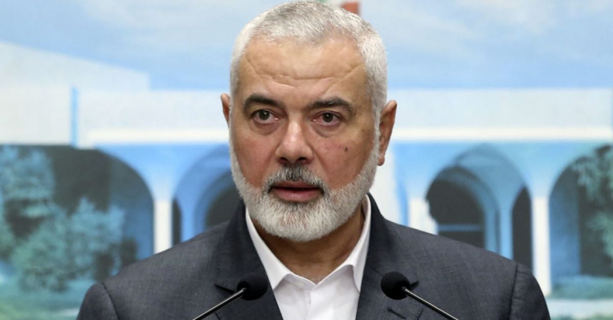 Хамас съобщи че нейният висш лидер Исмаил Хания е пристигнал