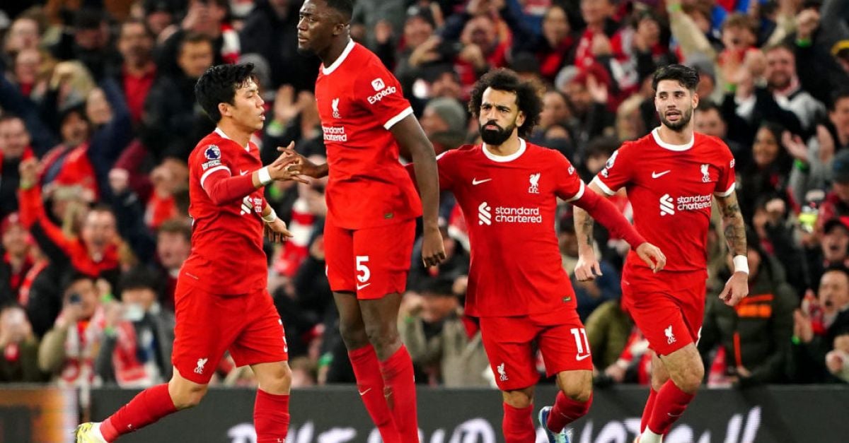 Mohamed Salah on target as Arsenal return to summit after draw at Liverpool