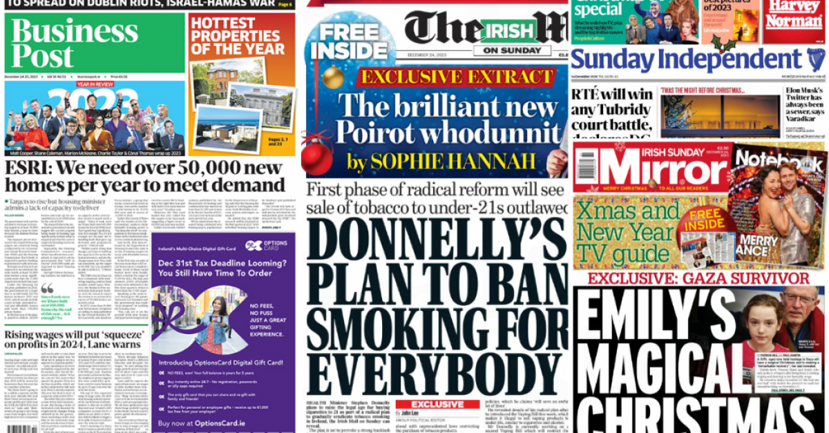 What The Papers Say: Sunday's Front Pages