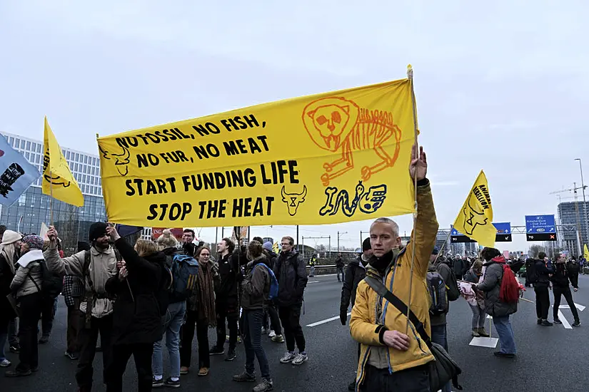 Extinction Rebellion Activists Block Highway Around Amsterdam