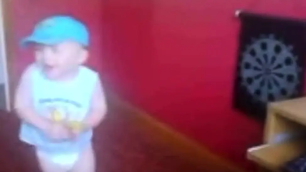 Luke Littler Plays Darts As A Toddler In Nappies In Home Video Footage