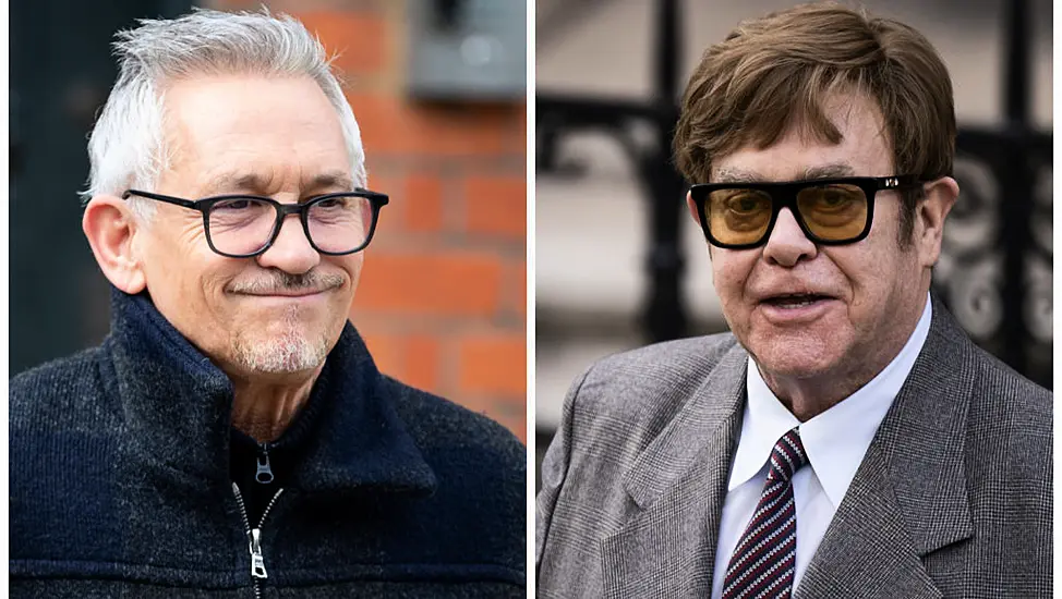 ‘Sorry This Is Late!’ – Elton John Settles £10 Football Bet With Gary Lineker