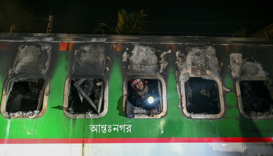 Bangladesh Poll Booths Burn On Election Eve As Train Arson Kills Four