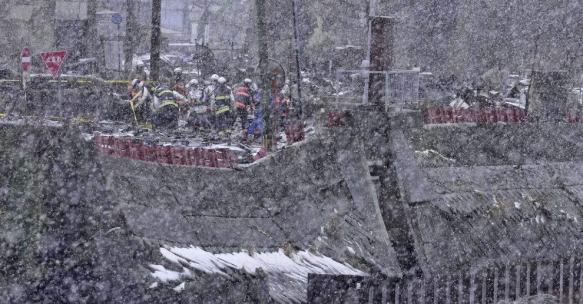 Снегът възпрепятства спасяването, помощта за изолираните градове след земетресението в Япония, уби 161