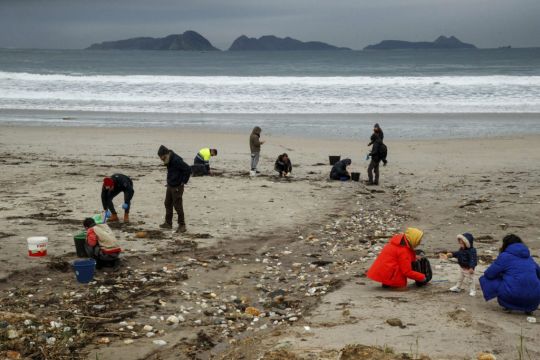 Spain Probes Contamination Of Beaches After Plastic Pellets Spilled From Ship