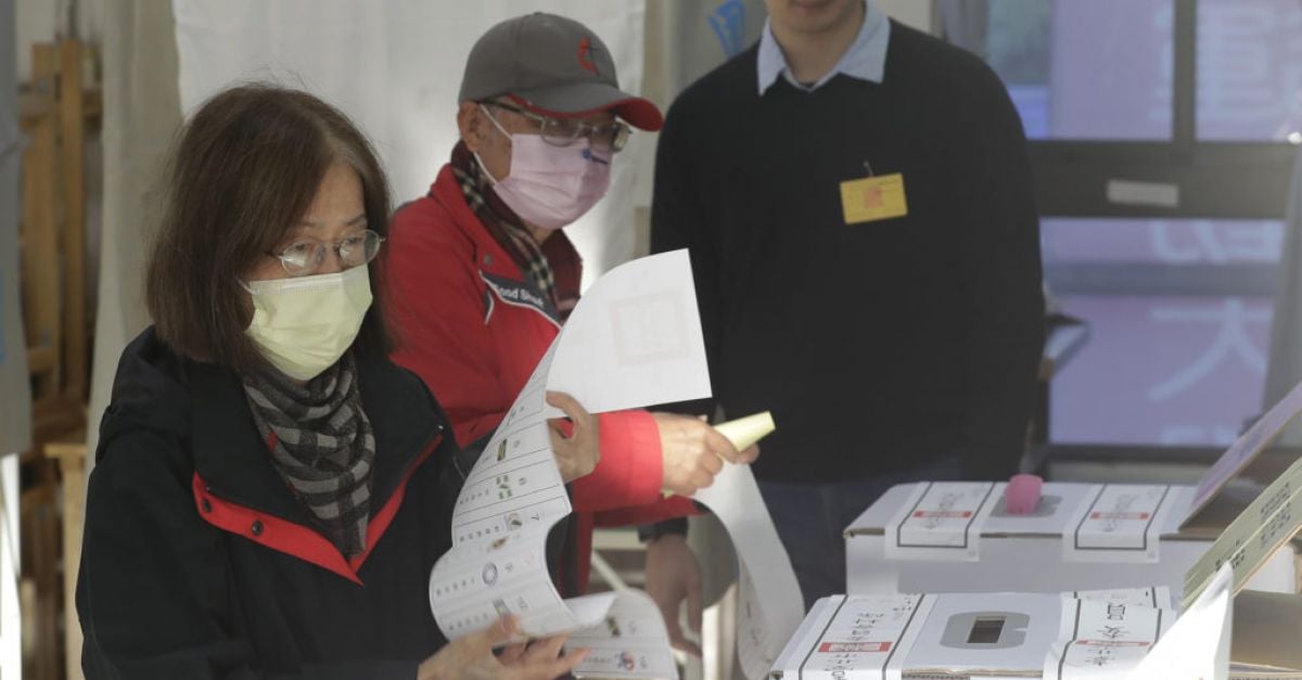 Гласоподавателите гласуват на президентските избори в Тайван