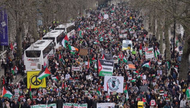 Thousands Demand Immediate Ceasefire In Gaza At London Pro-Palestinian March
