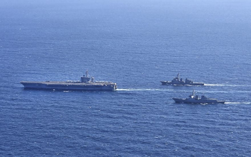 Us, South Korea And Japan Conduct Naval Exercises Amid North Korea Tensions