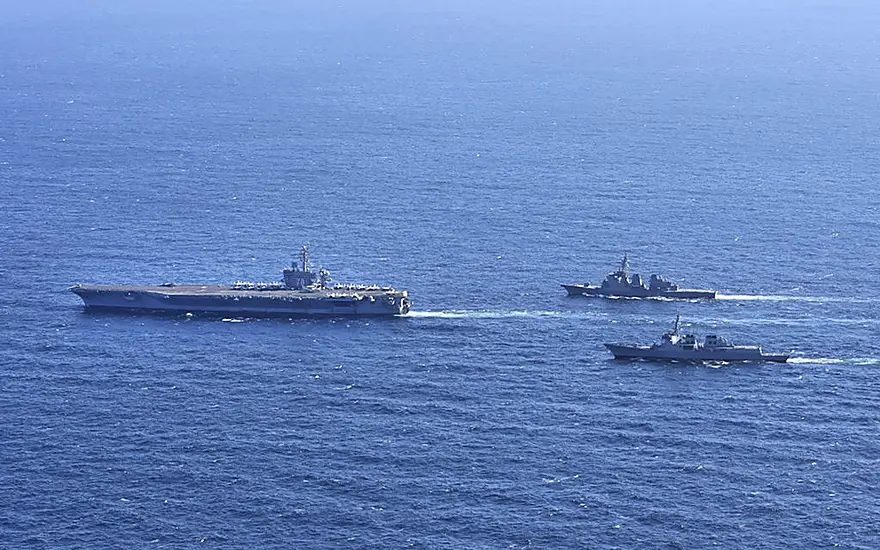 Us, South Korea And Japan Conduct Naval Exercises Amid North Korea Tensions