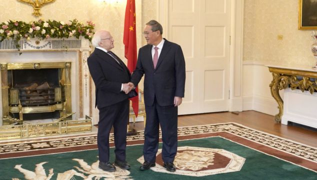 Top Chinese Diplomat Welcomed By President Higgins