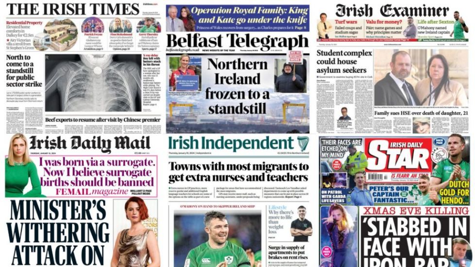 What The Papers Say: Thursday's Front Pages