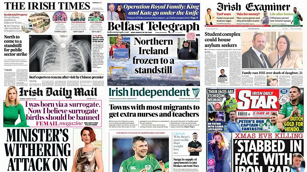 What The Papers Say: Thursday's Front Pages