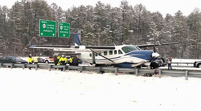 Plane Makes Emergency Landing On Road In Us