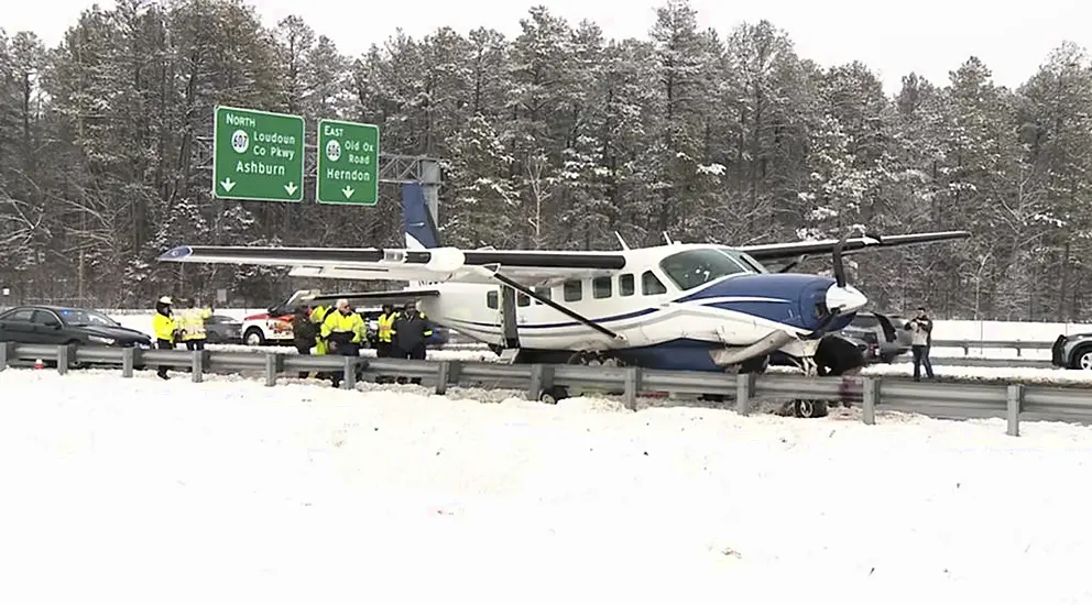 Plane Makes Emergency Landing On Road In Us