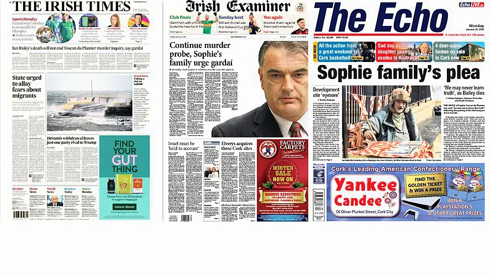 What The Papers Say: Monday's Front Pages