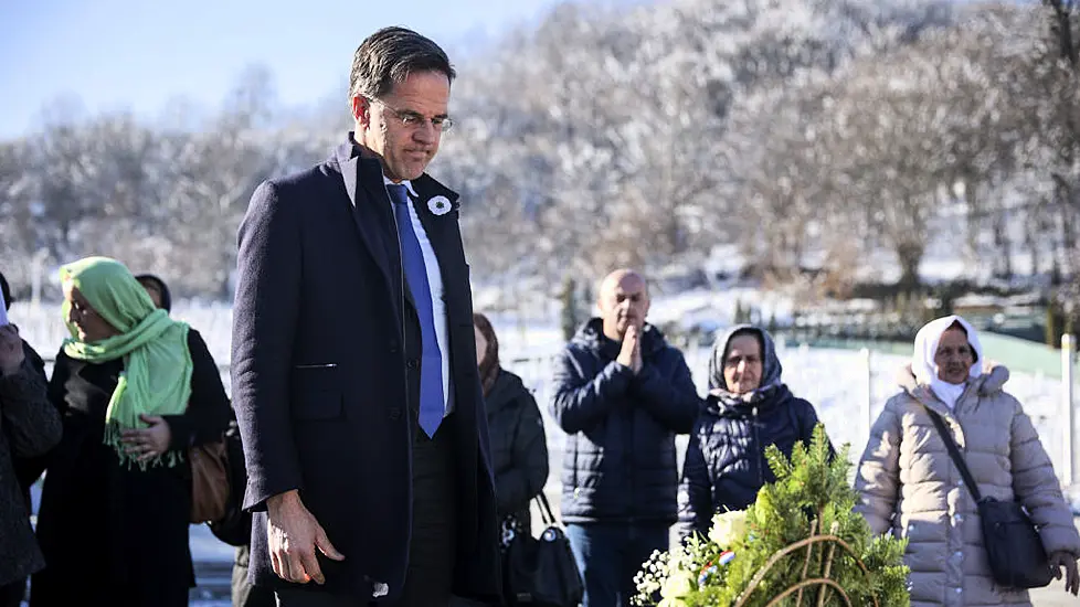 Outgoing Dutch Pm Begins Bosnia Visit At Memorial To Srebrenica Genocide Victims