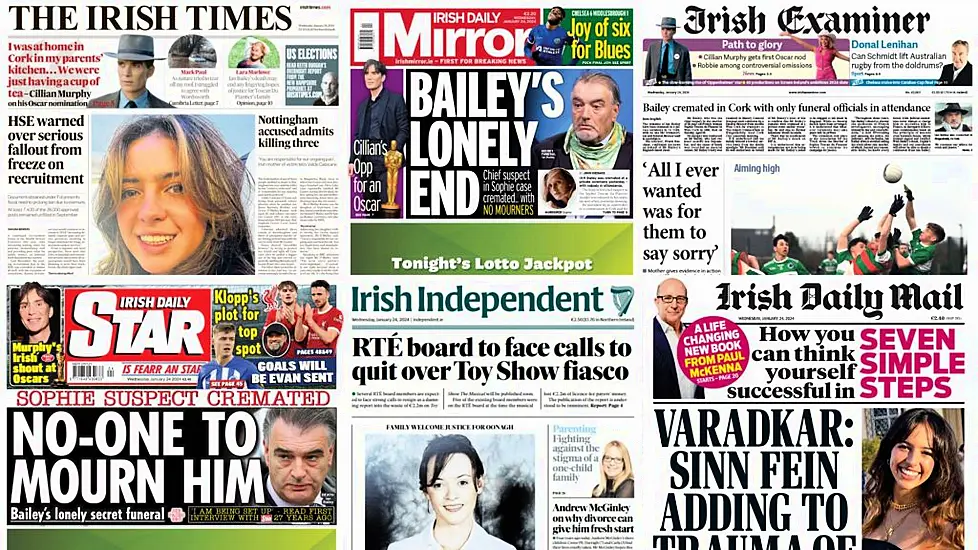 What The Papers Say: Wednesday's Front Pages