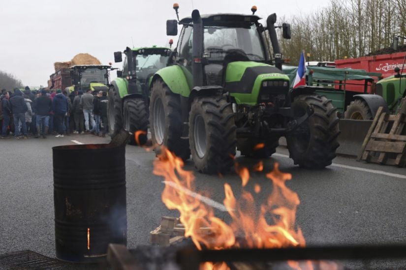 Farmers Block Roads Across France In Protest Over Low Wages And Regulations