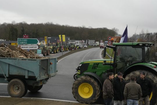 French Farmers Angry At Economic Woes Block Roads Closer To Paris