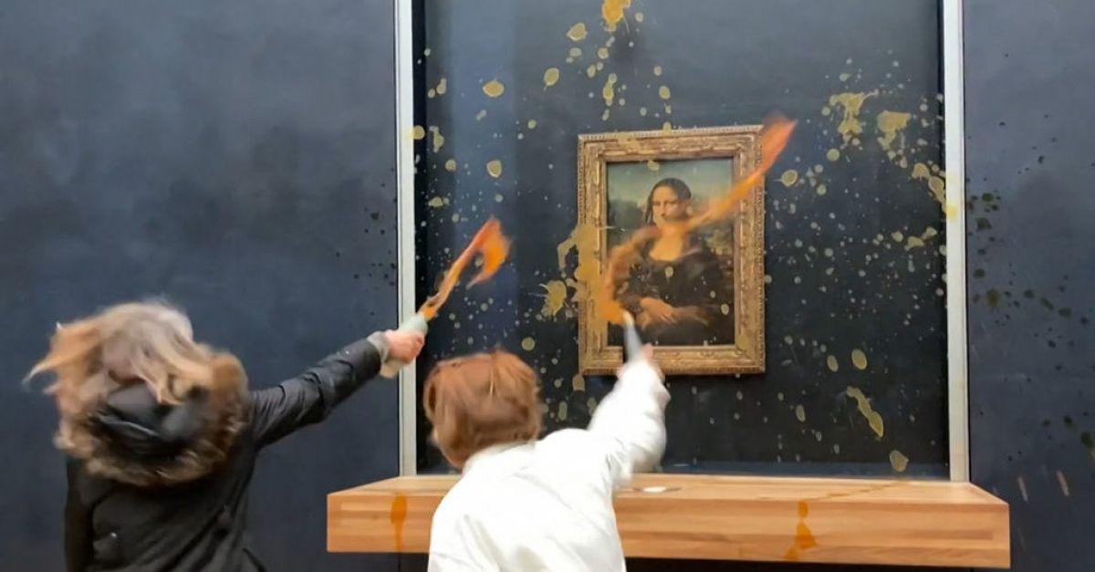 Протестиращи хвърлят супа по картината на Мона Лиза в Лувъра