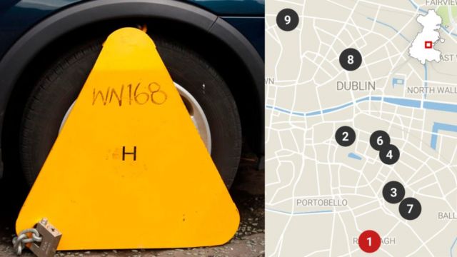 Revealed: Dublin's Illegal Parking Blackspots As Number Of Clamped Vehicles Rises