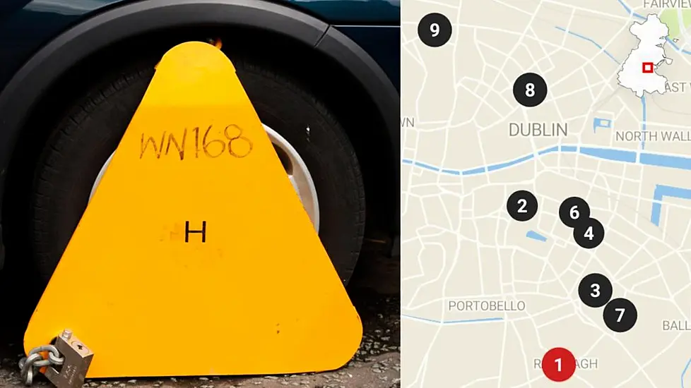 Revealed: Dublin's Illegal Parking Blackspots As Number Of Clamped Vehicles Rises