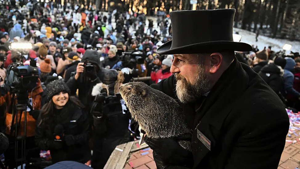 Punxsutawney Phil Prepares To Give Weather Forecast On Groundhog Day