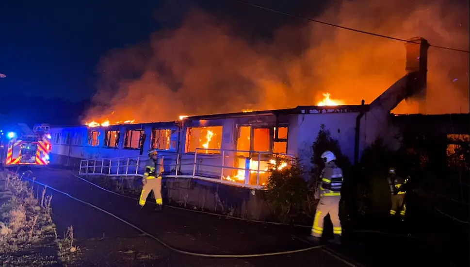 Seven Fire Brigade Units Fighting Blaze At Vacant Buildings In Dublin